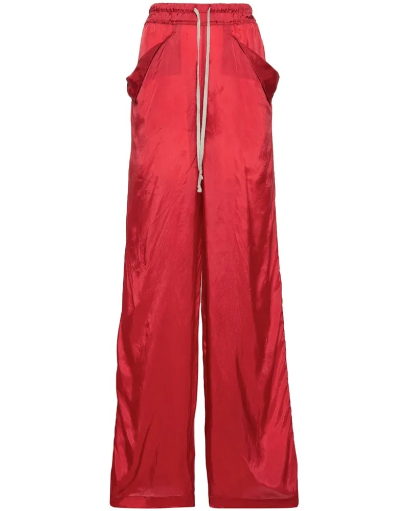 Rick Owens Strukturierte Hose mit geradem Bein - Rot Rot