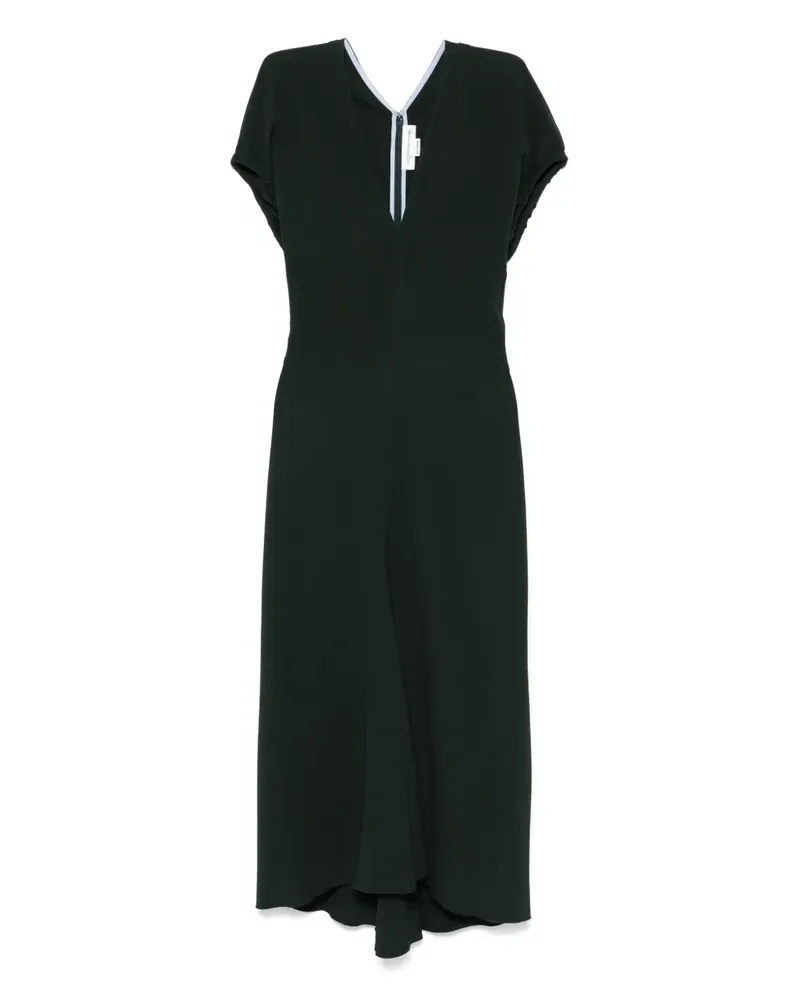 Victoria Beckham Midikleid mit V-Ausschnitt - Grün Grün