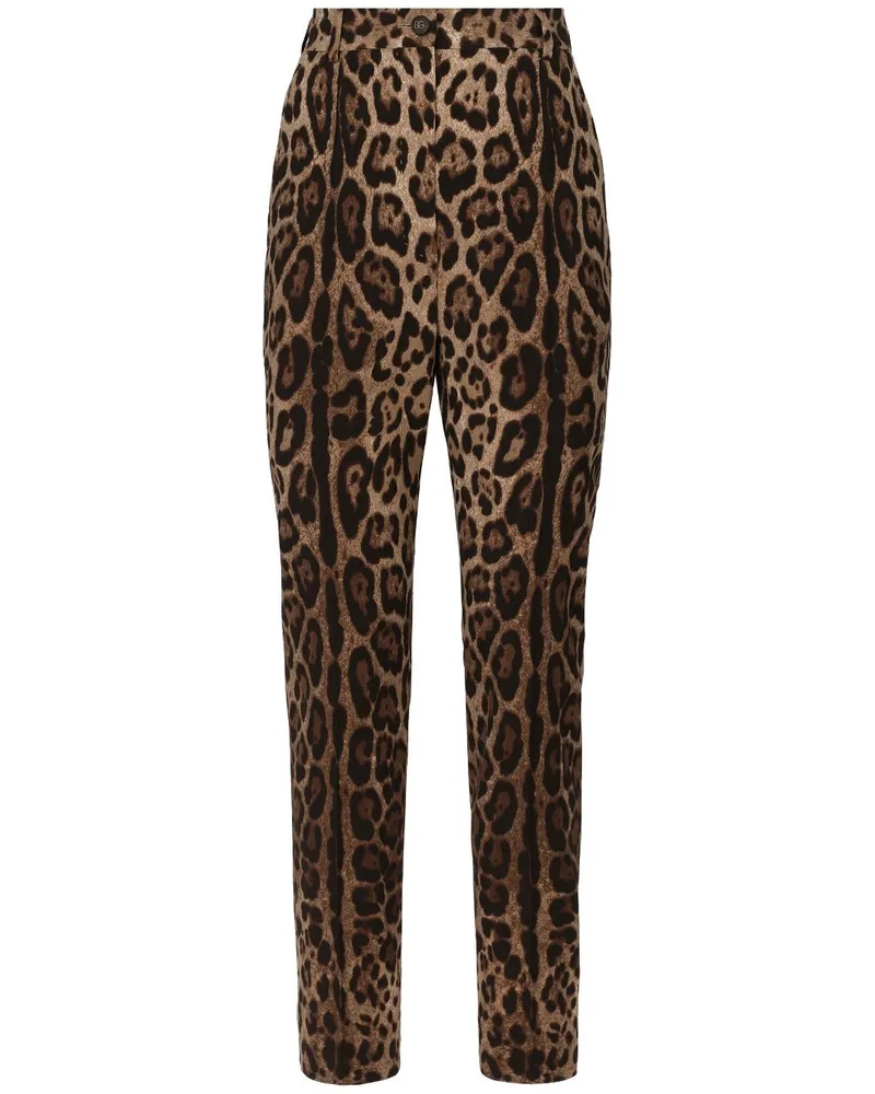 Dolce & Gabbana Hose mit Leoparden-Print - Braun Braun