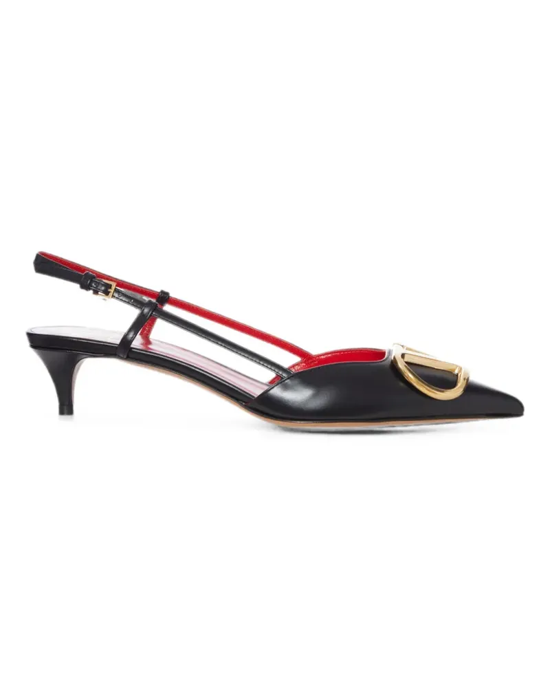 Valentino Garavani Slingback-Pumps mit VLogo - Schwarz Schwarz