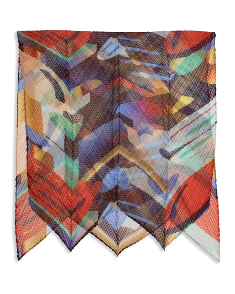 Issey Miyake Playground abstract-print scarf - Rot Rot