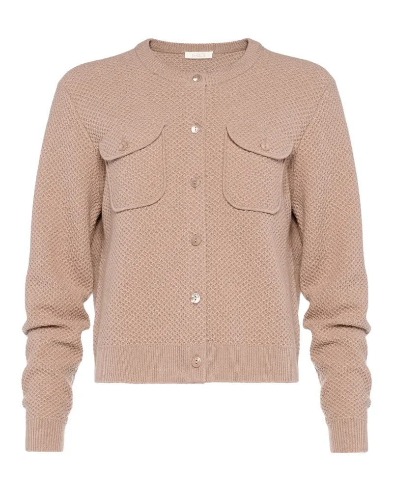 Eres Bonjour Cardigan mit Waffelstrick - Nude Nude