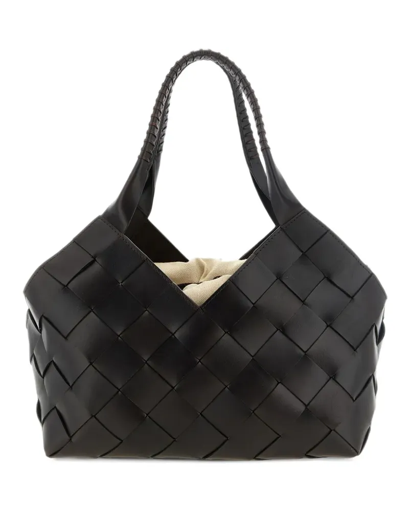 Dragon Diffusion Castello woven leather shoulder bag - Braun Braun