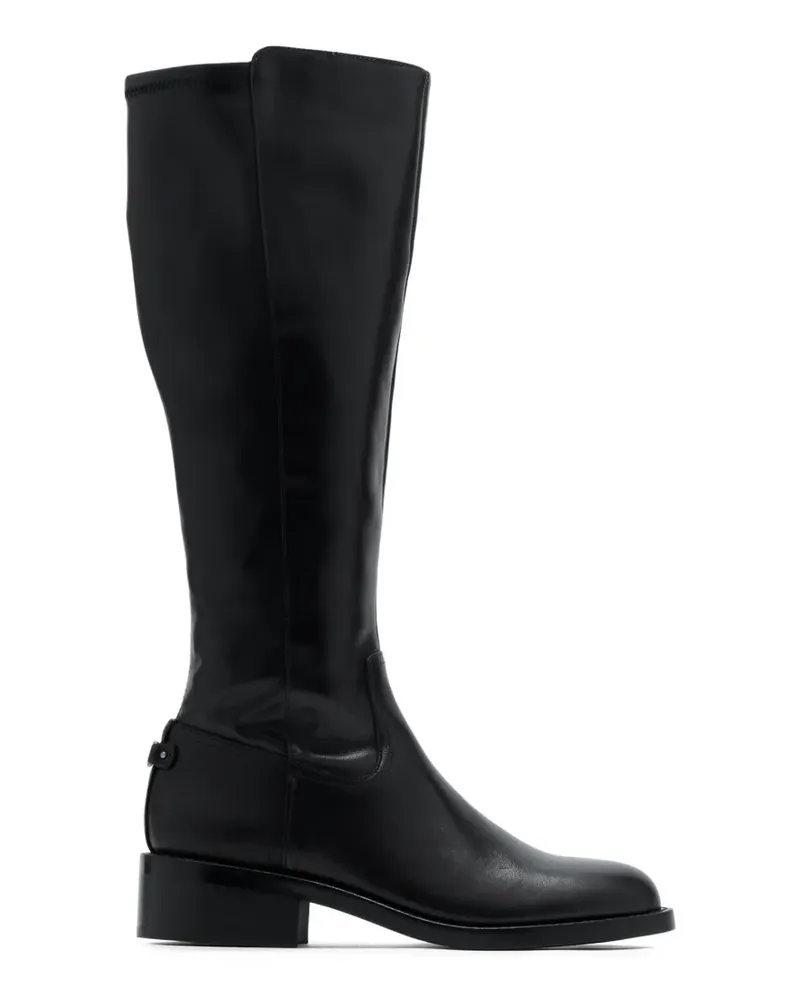 Sam Edelman Kniehohe Misty Stiefel mit Logoplakette - Schwarz Schwarz