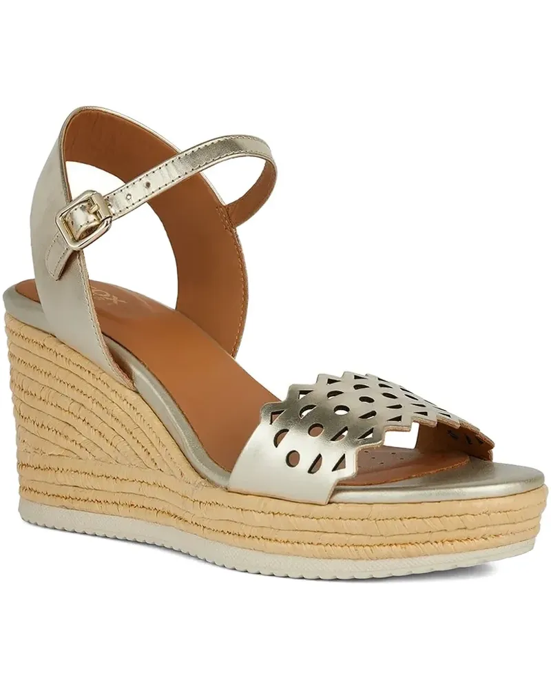Geox Ponza Wedge-Sandalen mit Cut-Out 75mm - Gold Gold