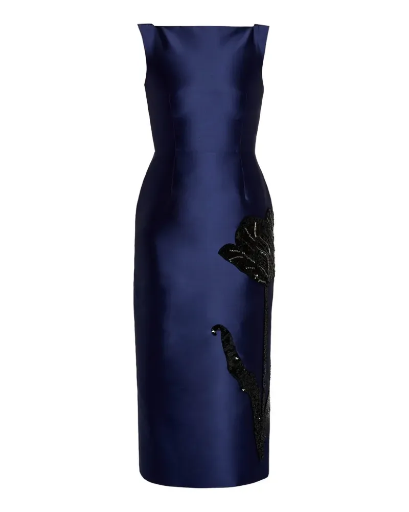 Erdem Mikado boat-neck midi dress - Blau Blau