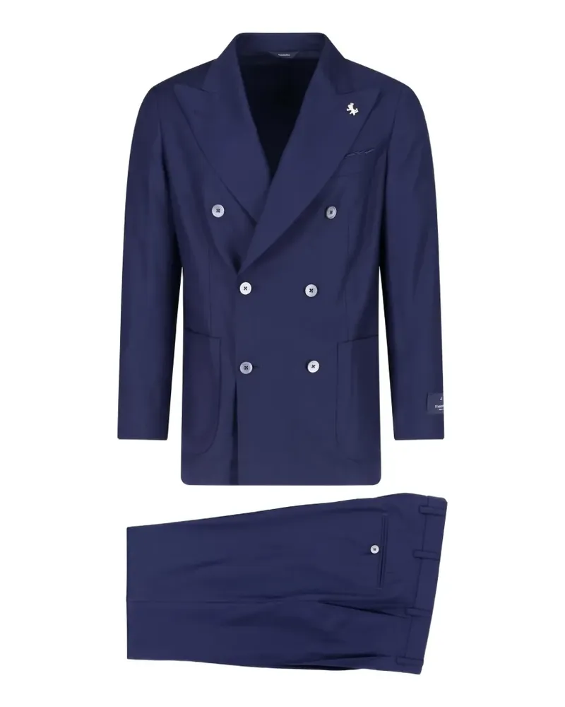 Tombolini double-breasted peak-lapels suit - Blau Blau