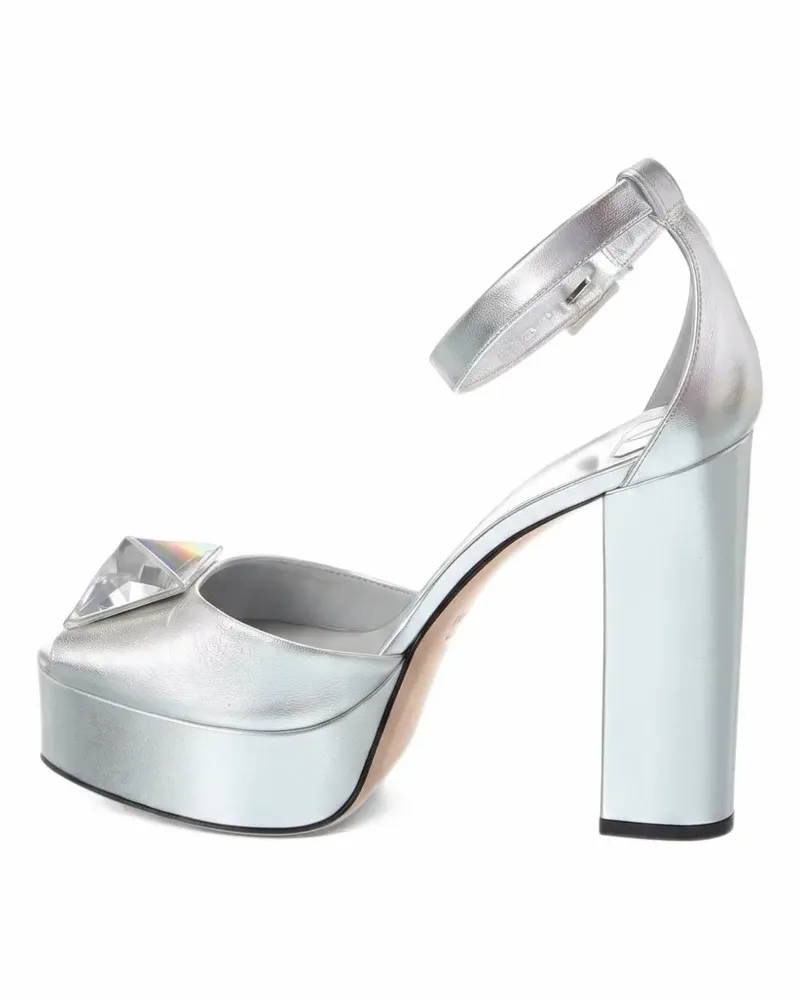 Valentino Garavani Sandalen mit Nieten - Silber Silber