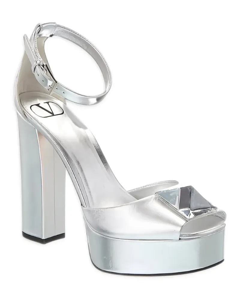 Valentino Garavani One Stud leather sandals - Silber Silber
