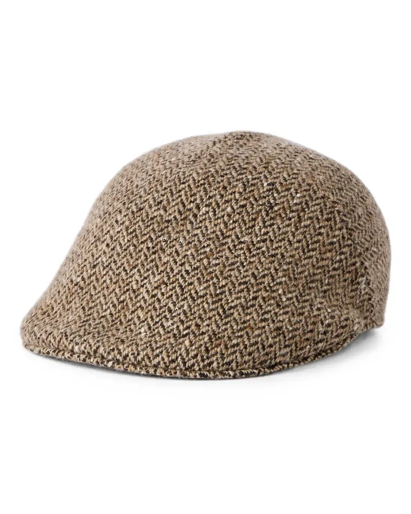 Brunello Cucinelli Dazzling & Sparkling Chevron Mütze aus Schurwolle - Braun Braun