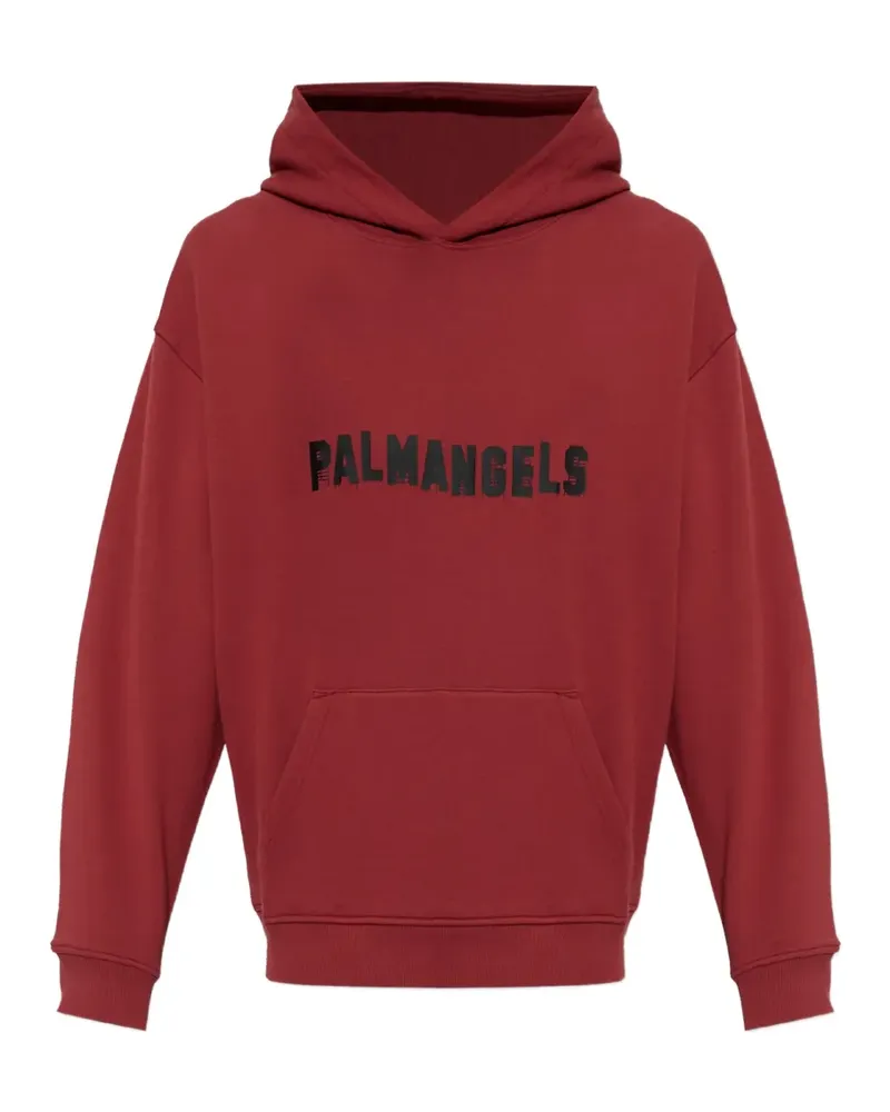 Palm Angels Hoodie mit Logo-Print - Rot Rot