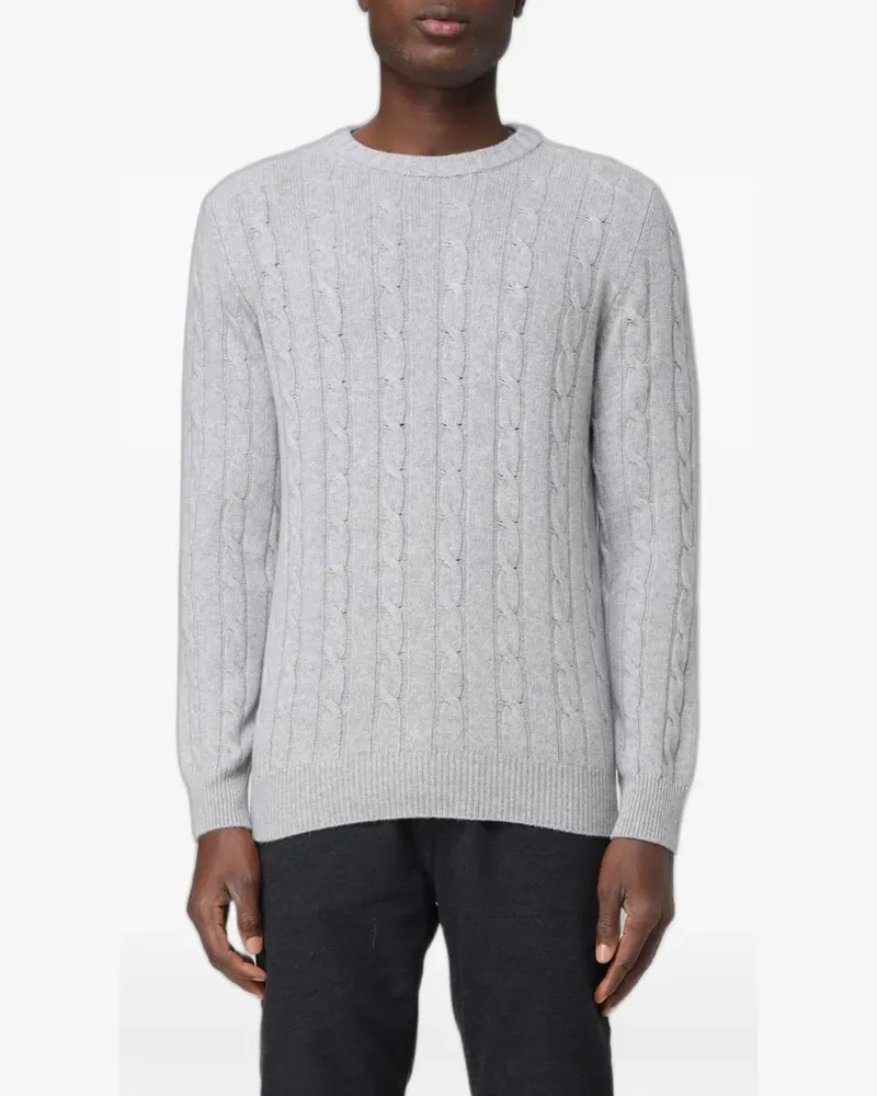 XC cable-knit crew-neck sweater - Grau Grau