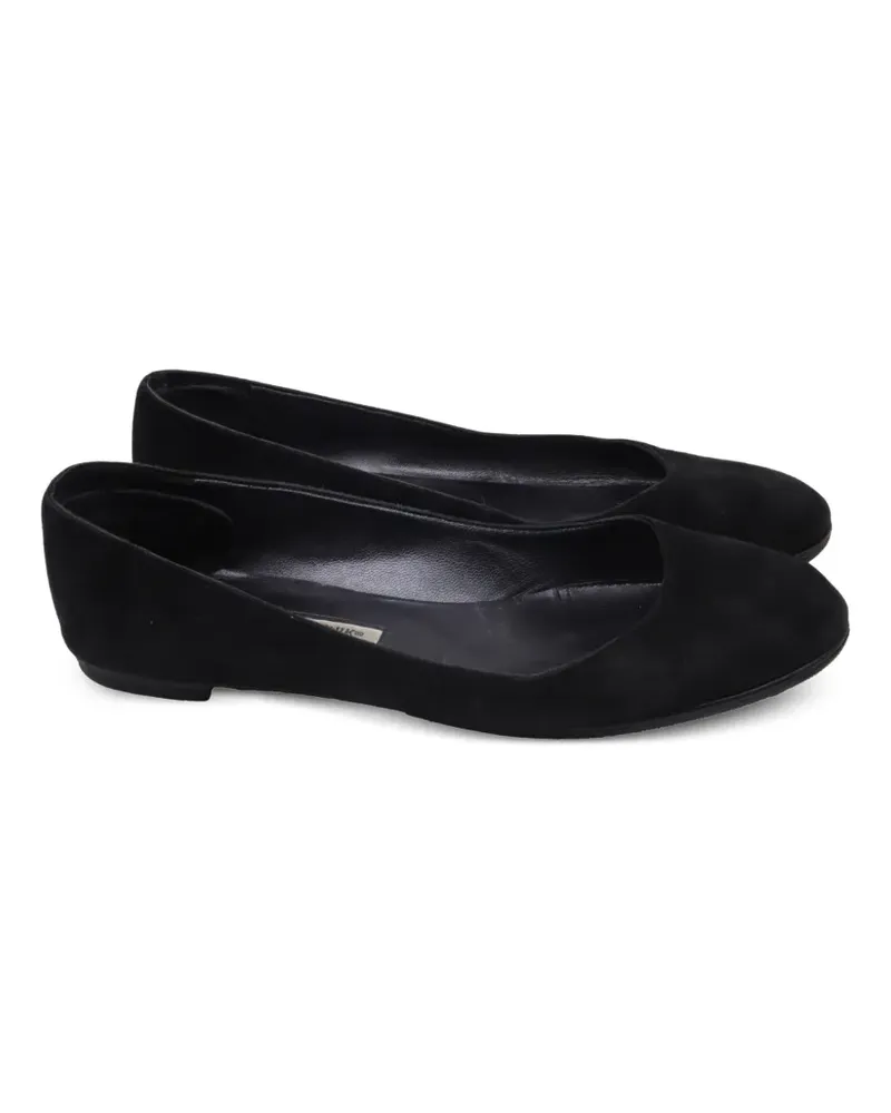 Manolo Blahnik Ballerinas mit runder Kappe - Schwarz Schwarz