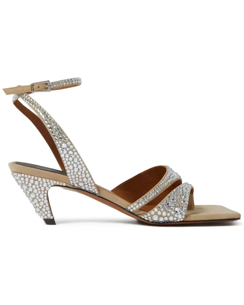 Stella McCartney Sandalen mit Strass - Nude Nude