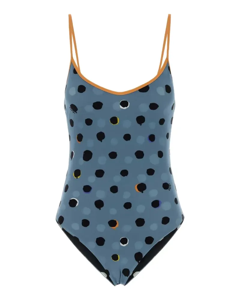 Fendi polka dot swimsuit - Blau Blau