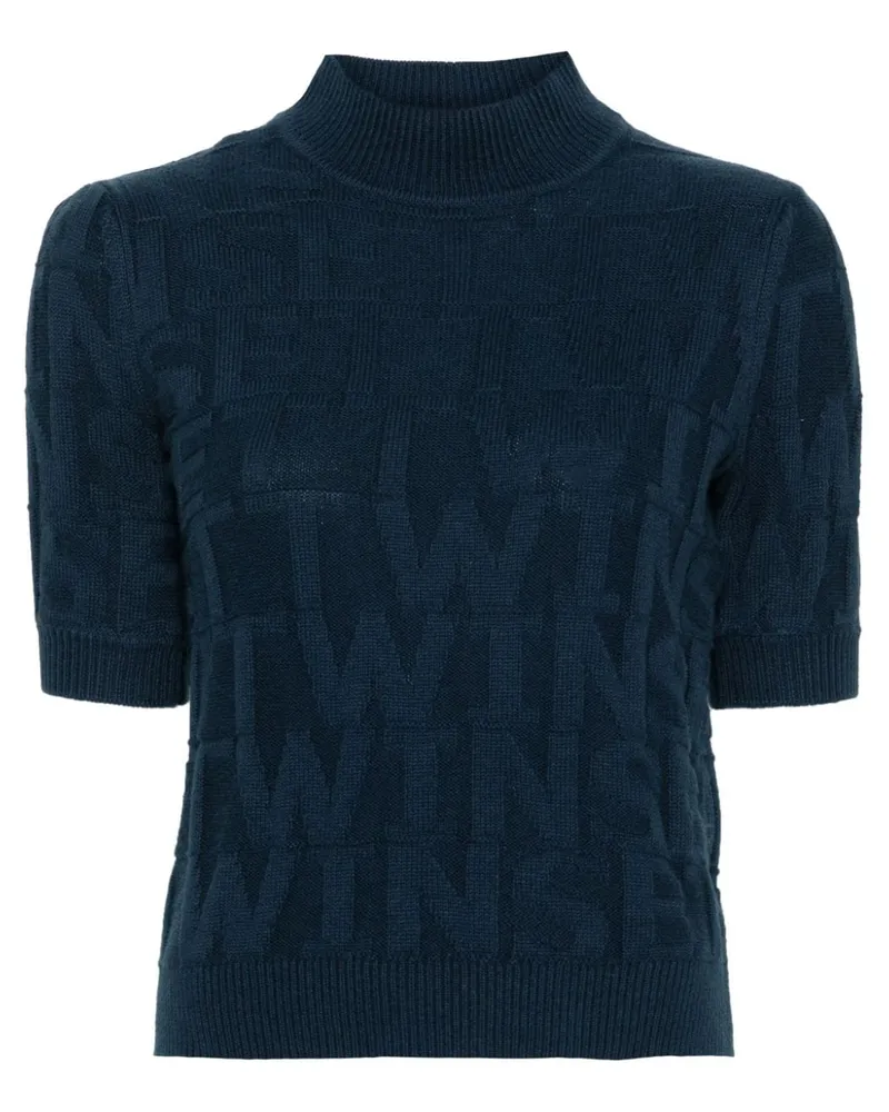 Twin-Set Pullover mit Logo Blau