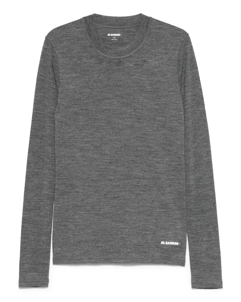 Jil Sander T-Shirt mit Logo-Print - Grau Grau