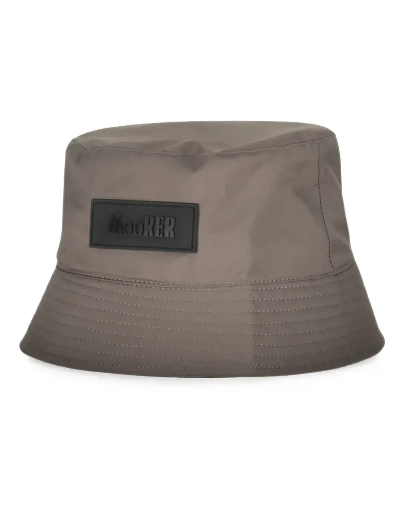 MOORER Fischerhut mit Logo-Patch - Grau Grau