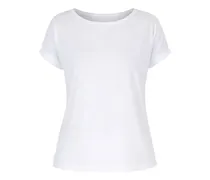 T-Shirt mit Umschlag - Weiß