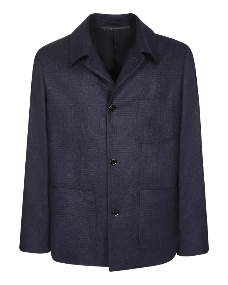 LARDINI Karierte Hemdjacke - Blau Blau