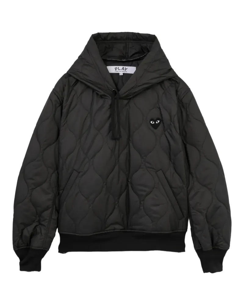 Comme des Garçons Gesteppter Hoodie mit Emblem - Schwarz Schwarz
