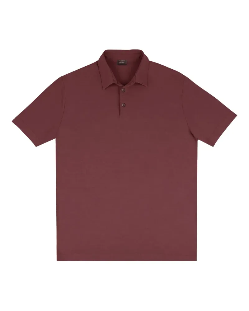 Zanone Poloshirt mit Knopfleiste - Rot Rot