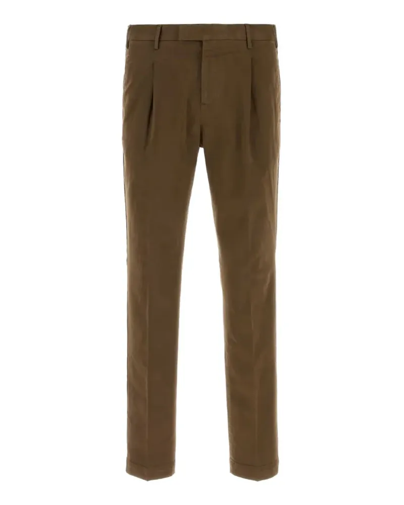 PT TORINO pleated slim-fit trousers - Braun Braun