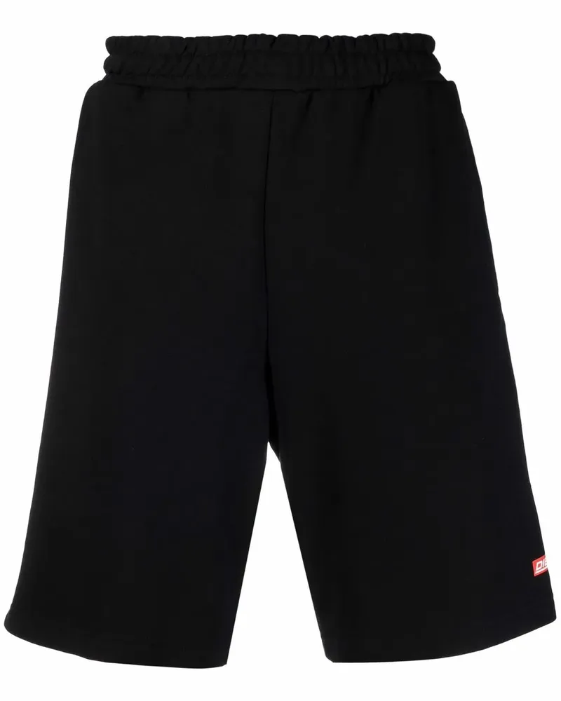 Diesel Joggingshorts mit Logo-Patch - Schwarz Schwarz
