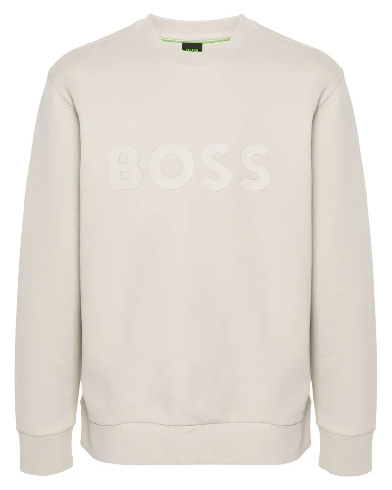 HUGO BOSS Sweatshirt mit Logo-Applikation - Nude Nude