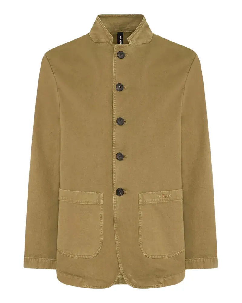 Kiton Hemd mit Mandarinkragen - Nude Nude