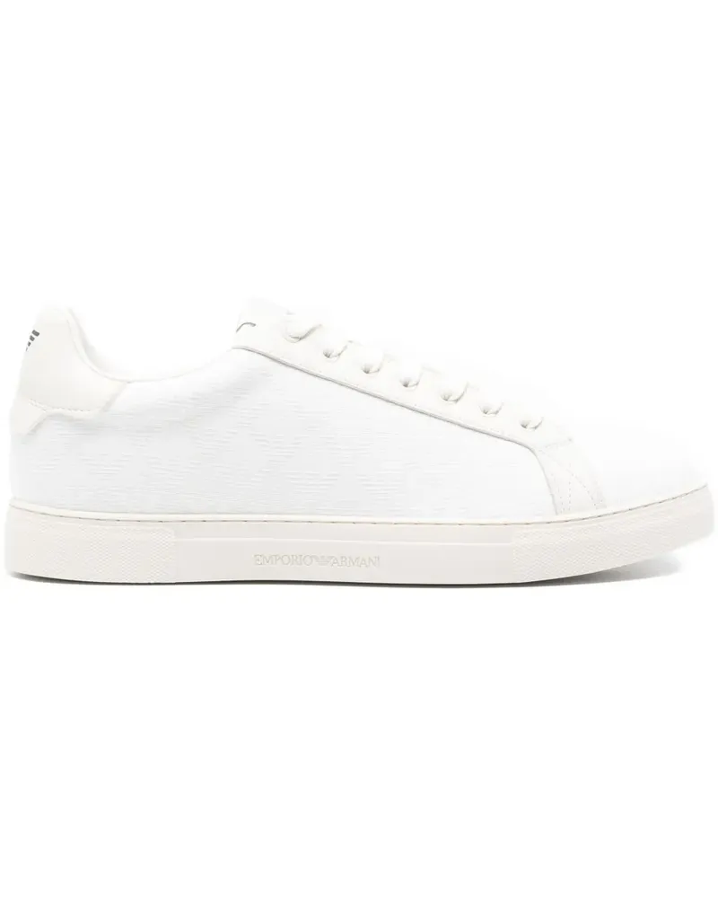 Emporio Armani Sneakers mit Ledereinsätzen - Weiß Weiß