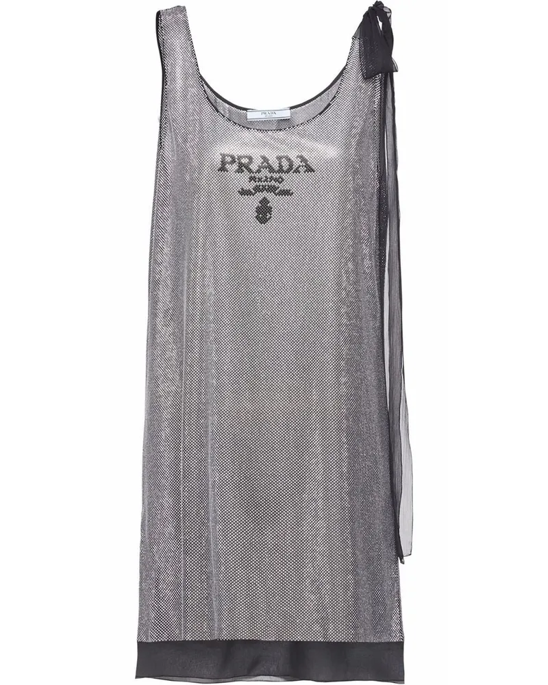 Prada Kleid mit Kristallen - Silber Silber