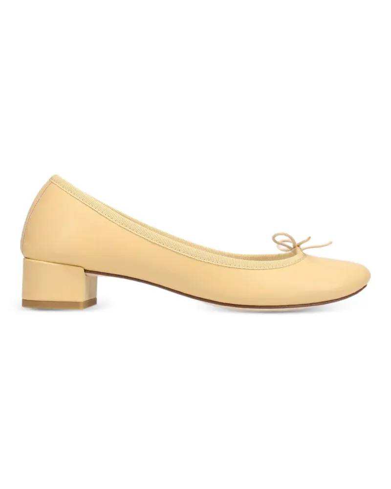Repetto Camille bow-detail leather pumps - Gelb Gelb