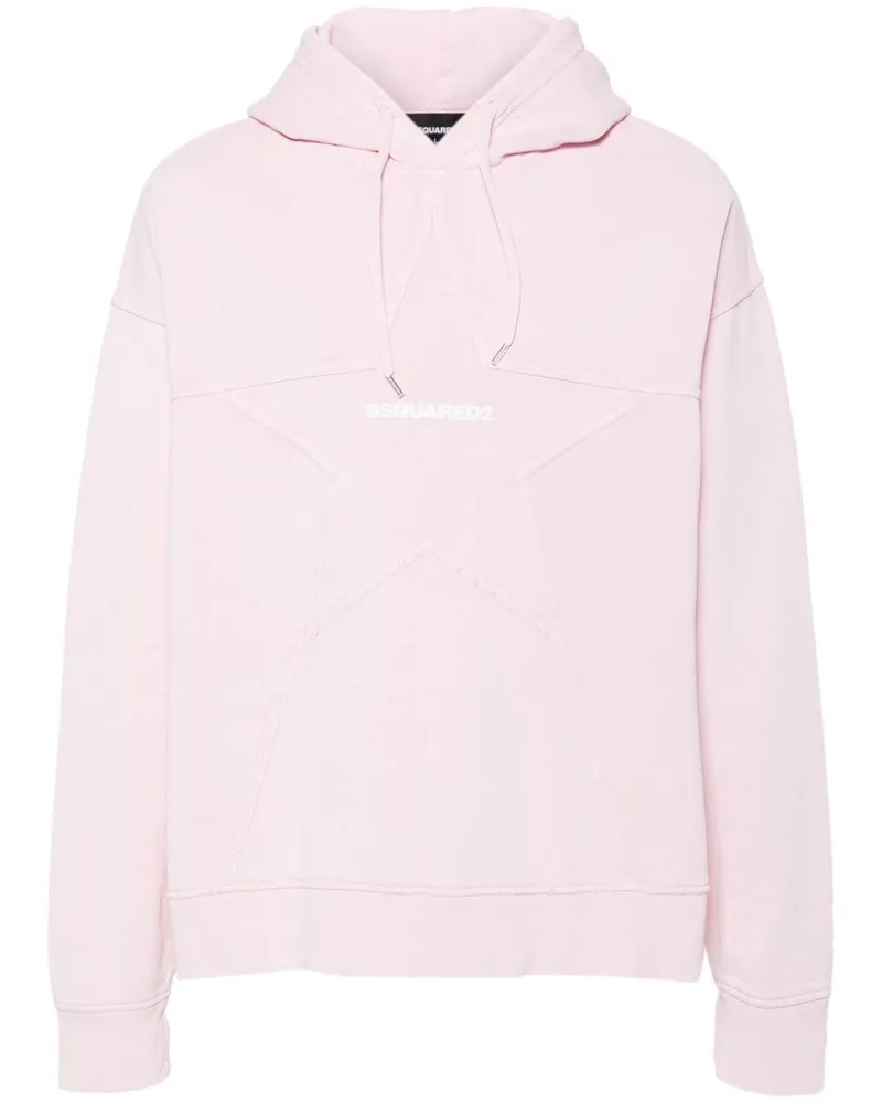 Dsquared2 Hoodie mit Sterndetail - Rosa Rosa
