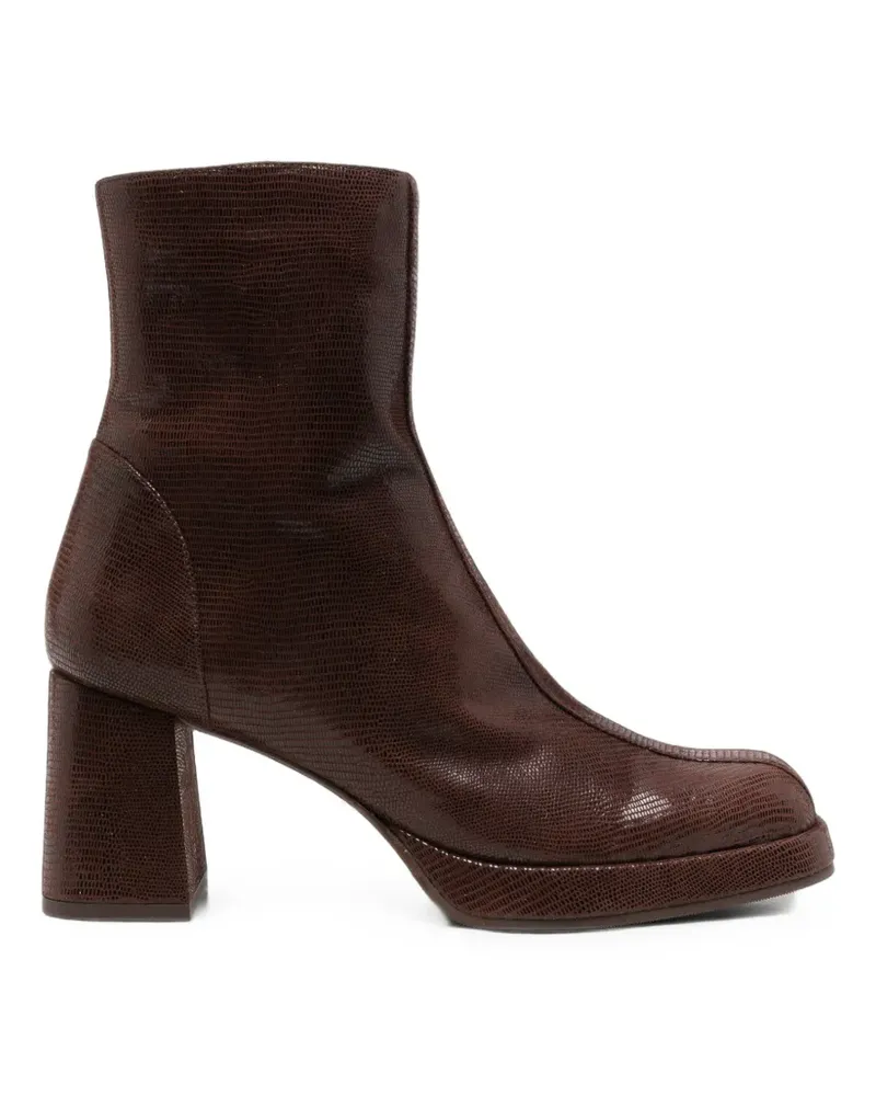 Chie Mihara Kanna49 lizard-effect ankle boots - Braun Braun