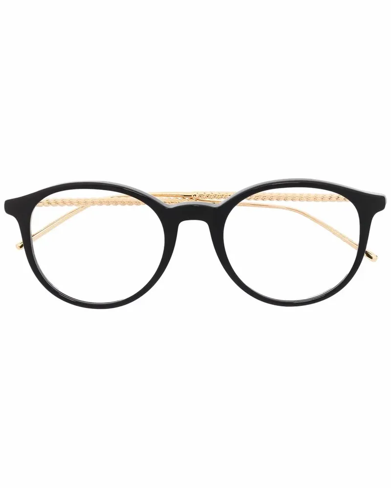 Boucheron Runde Brille - Schwarz Schwarz