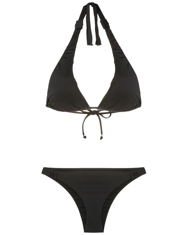 Amir Slama Neckholder-Bikini - Schwarz Schwarz