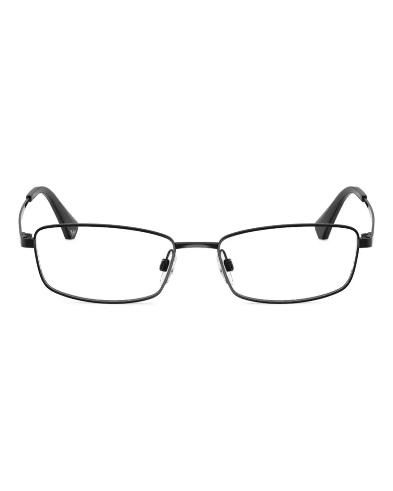 Emporio Armani rectangle-frame titanium glasses - Schwarz Schwarz