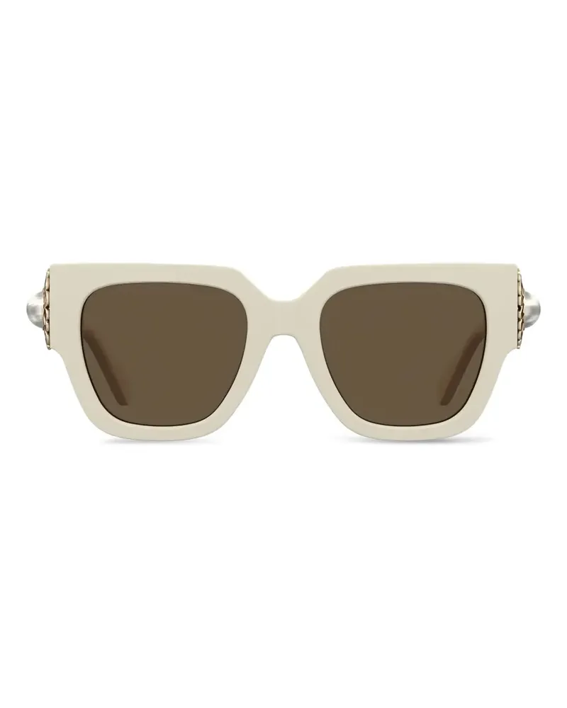 Moschino Sonnenbrille mit eckigem Gestell - Nude Nude