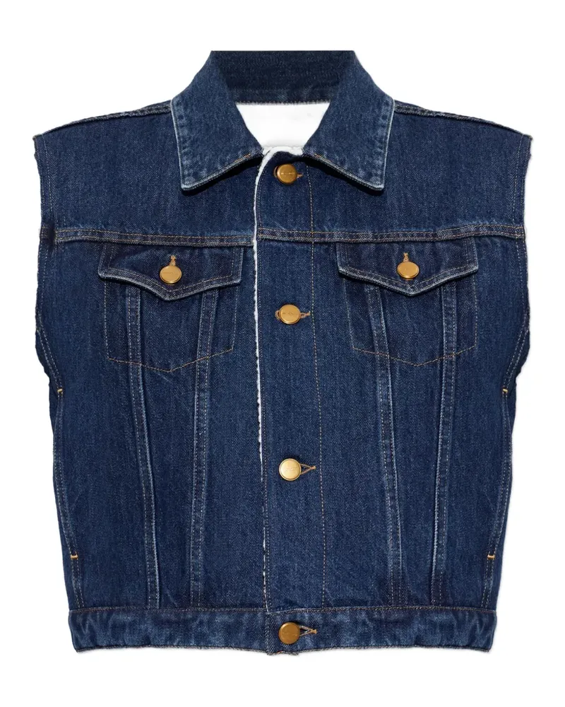 Jil Sander Denim vest - Blau Blau