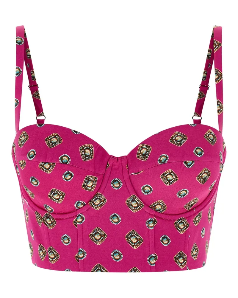 L'Agence Sonya Oberteil aus Seide - Rosa Rosa