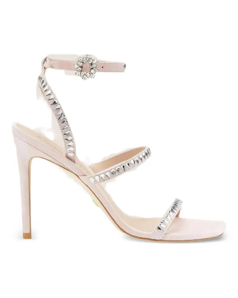 Stuart Weitzman Gemcut Wildledersandalen mit Kristallen - Rosa Rosa