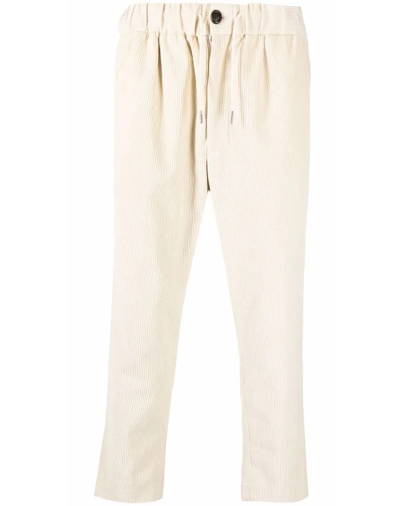 AMI Paris Cordhose mit Kordelzug - Weiß Weiß