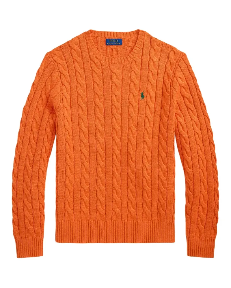Ralph Lauren Pullover mit Zopfmuster-Pony - Orange Orange