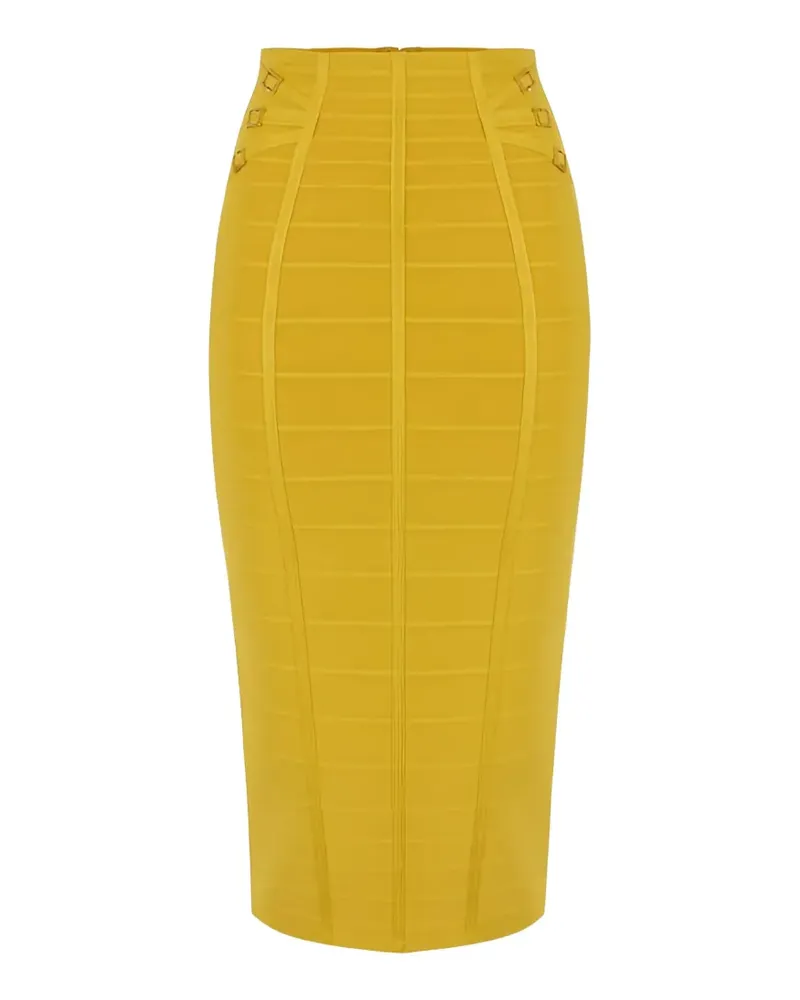 Elisabetta Franchi 3D knit embellished midi skirt - Gelb Gelb