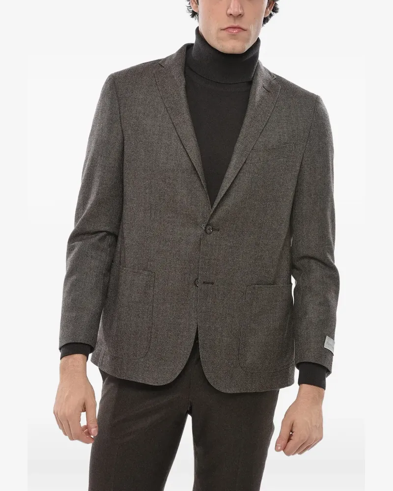 Corneliani Nino Danieli single-breasted wool blazer - Braun Braun