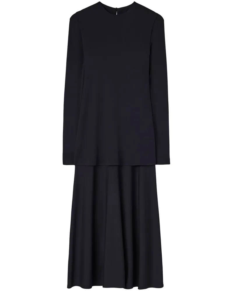 Jil Sander Kleid mit ausgestelltem Rock - Blau Blau