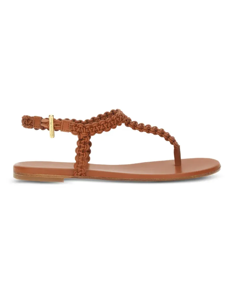 Gianvito Rossi Ubud Sandalen mit Flechtdetail - Braun Braun