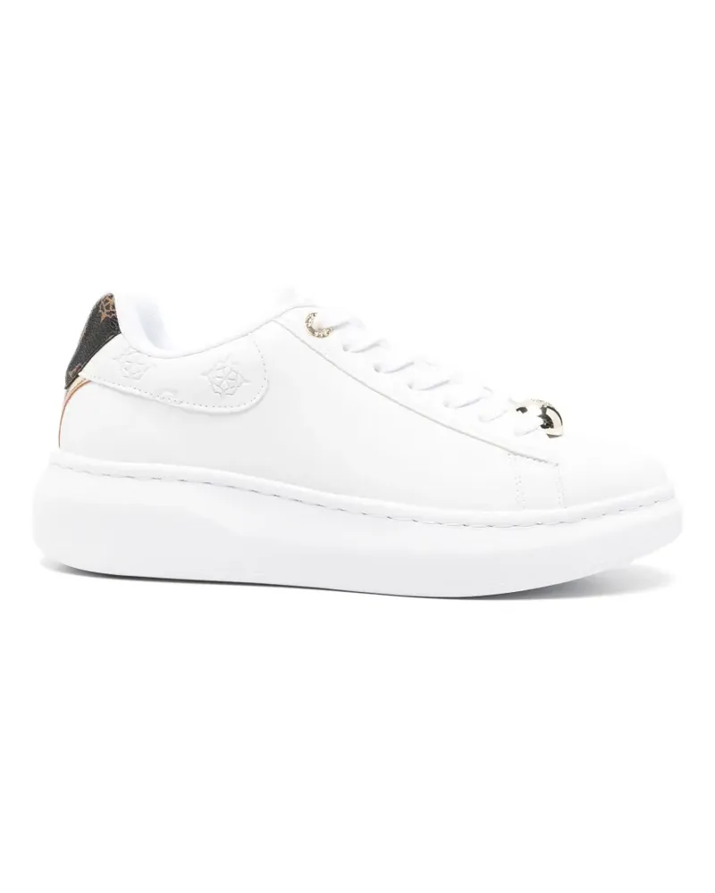 Guess logo-embossed platform sneakers - Weiß Weiß