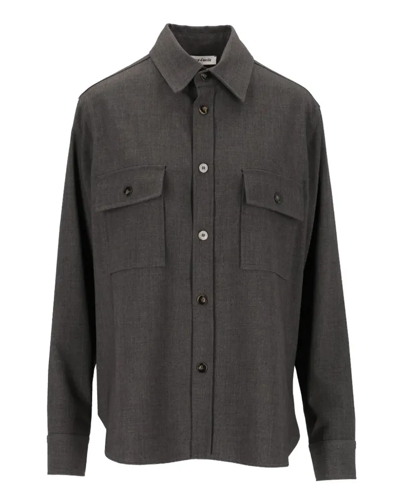 Al Duca D’Aosta 1902 Hemd aus Stretch-Canvas - Grau Grau